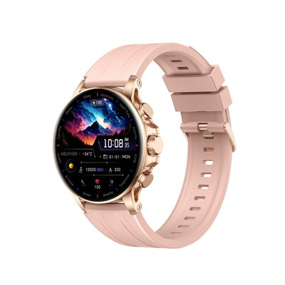 주문 KW266 블루투스 호출 및 고급 센서와 함께 혁명적인 1.6 인치 둥근 AMOLED 스마트 워치 온라인 제조